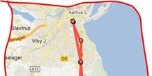 Århus omegn set fra bil januar 2012